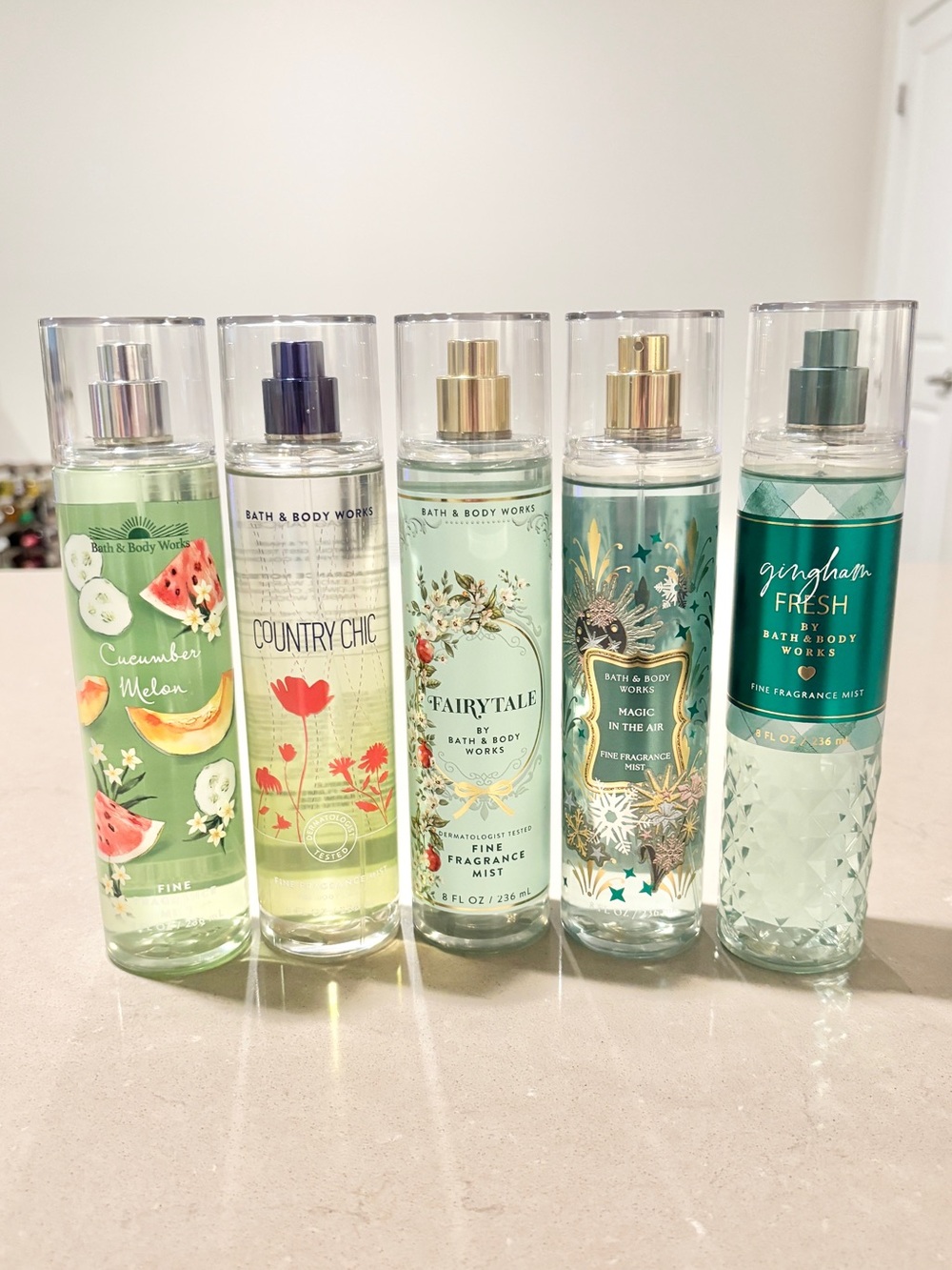 Bath & Body Works Green Bundle 5 Piece Set